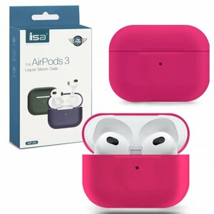 Чехол для наушников / Чехол для Airpods 3 Silicon Case ISA Rose Pink