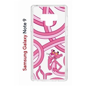 Чехол для Samsung Galaxy Note 9 Kruche Print Розовая Пантера, противоударная пластиковая накладка с рисунком, силиконовый бампер с защитой камеры, кейс
