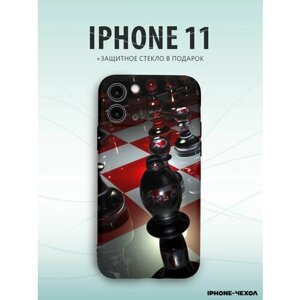 Чехол для телефона Iphone 11 с принтом шахматы глянец