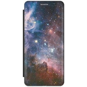 Чехол-книжка Космос на Samsung Galaxy S10 / Самсунг С10 черный