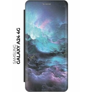 Чехол-книжка Внутри шторма на Samsung Galaxy A24 / Самсунг А24 черный