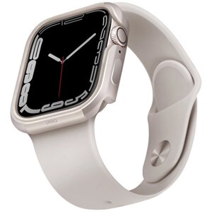 Чехол металлический Uniq Valencia для Apple Watch 44/45 мм, цвет серебро (44MM-VALSIL)