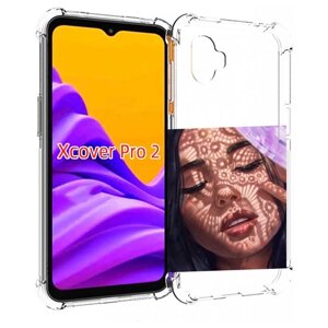 Чехол MyPads девушка-под-кружевами женский для Samsung Galaxy Xcover Pro 2 задняя-панель-накладка-бампер