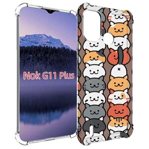 Чехол MyPads Найди-кота для Nokia G11 Plus задняя-панель-накладка-бампер