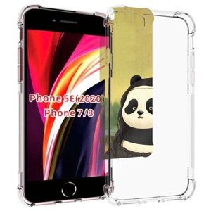 Чехол MyPads панда монализа для iPhone 7 4.7 / iPhone 8 / iPhone SE 2 (2020) / Apple iPhone SE3 2022 задняя-панель-накладка-бампер