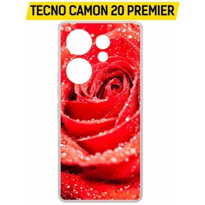Чехол-накладка Krutoff Clear Case Роза для TECNO Camon 20 Premier