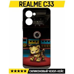 Чехол-накладка Krutoff Soft Case Хаги Ваги - Кошка-Пчёлка для Realme C33 черный