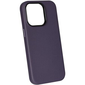 Чехол с MagSafe для iPhone 15 Pro Max Кожаный (Leather Co)-Фиолетовый