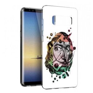 Чехол задняя-панель-накладка-бампер MyPads разноцветное лицо абстракция для Samsung Galaxy Note 8 SM-N950 противоударный
