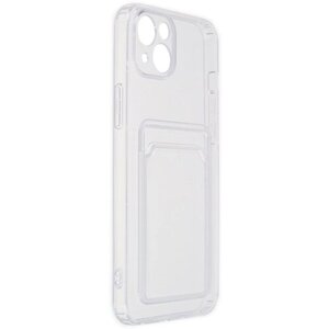 Чехол Zibelino для APPLE iPhone 14 Plus Silicone Card Holder Transparent ZSCH-IPH-14-PL-CAM-TRN