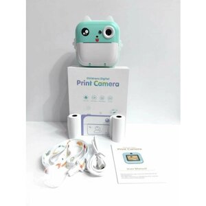 Детская камера c моментальной печатью фотографий Kid Joy, 200DPI, Bluetooth 5.1, поддержка приложения (Q5) Blue