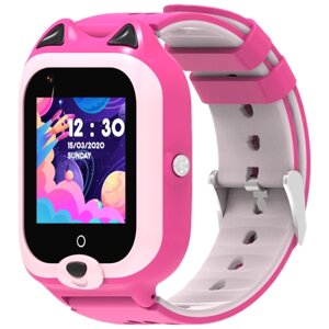 Детские смарт часы-телефон KT22 4G с видеокамерой и виброзвонком, розовые