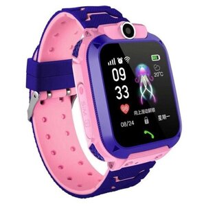 Детские умные часы Smart Baby Watch Q12 25 мм GPS, розовый/фиолетовый