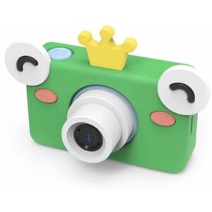 Детский цифровой фотоаппарат / камера с картой памяти 16Gb / Kids Camera Zoo Family (Лягушка)