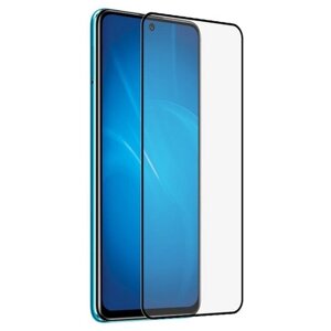 DF / Закаленное стекло с цветной рамкой (fullscreen+fullglue) для телефона Poco M4 Pro (4G) смартфона Поко М4 Про (4 джи) DF poColor-07 (black)
