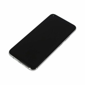Дисплей для Huawei P40 Lite 4G (JNY-LX1) Nova 6 SE 4G (JNY-TL10) (в сборе с тачскрином) в рамке, серебро, AAA
