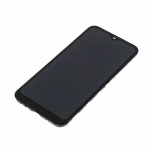 Дисплей для Samsung A015 Galaxy A01 / M015 Galaxy M01 (в сборе с тачскрином) (широкий коннектор) в рамке, черный, AAA