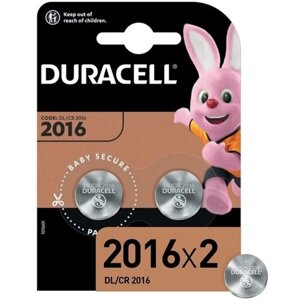 Duracell Батарейка литиевая Duracell, CR2016-2BL, 3В, блистер, 2 шт.
