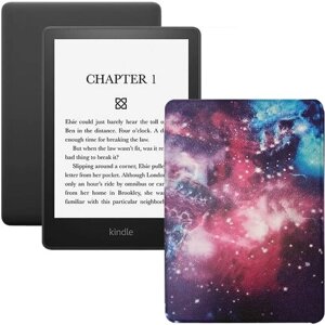 Электронная книга Amazon Kindle PaperWhite 2021 16Gb black Ad-Supported с обложкой ReaderONE PaperWhite 2021 Space