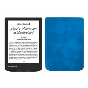 Электронная книга PocketBook 629 Verse Bright Blue, голубой с обложкой ReaderONE Light Blue