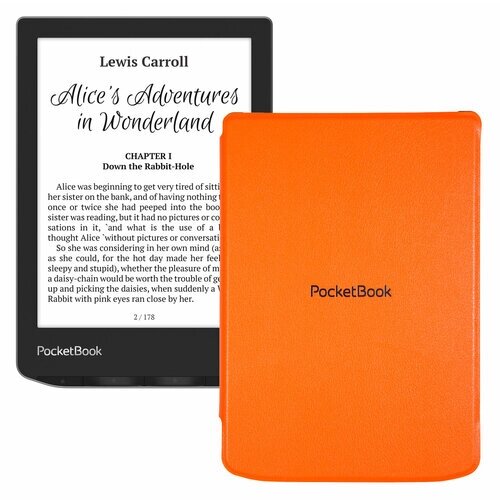Электронная книга PocketBook 629 Verse, серый с обложкой Orange