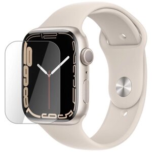 Глянцевая защитная плёнка для смарт-часов Apple Watch 41 mm, гидрогелевая, на дисплей, не стекло