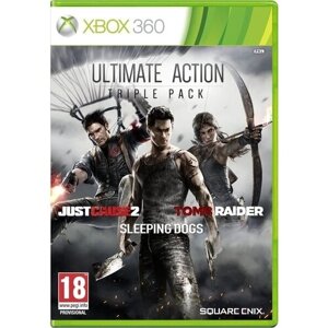 Игра Ultimate Action Triple Pack (Just Cause 2, Sleeping Dogs, Tomb Raider) для Xbox 360