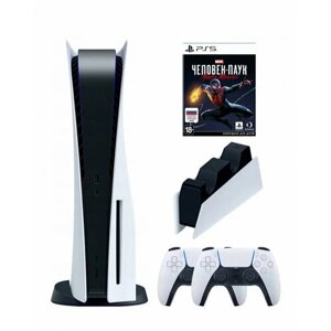 Игровая приставка Sony PlayStation 5 (3-ревизия)+2-й геймпад+ДОК-станция+Marvel's Человек-Паук: Майлз Моралес (диск)