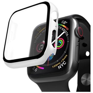 Кейс со стеклом для Apple Watch 4/5/6/SE/6/SE series белый, 44 мм, Deppa 47162