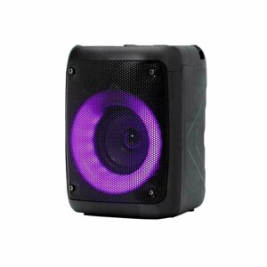 Колонка perfeo disco ring, 10вт, LED/FM/MP3/USB/SD/AUX/MIC, черная (pf_b4981)