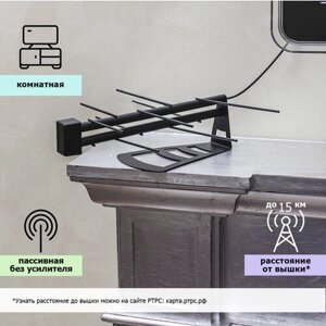 Комнатная DVB-T2 антенна rexant RX-265 2 м