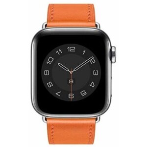 Кожаный ремешок для часов для Apple Watch 38/40/41mm WiWU Attelage Genuine Leather Watch Bands Orange