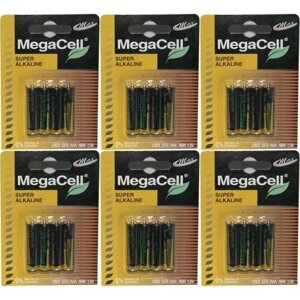 MEGACELL Батарейки мизинчиковые солевые ААА R03, 1.5 В, 4 шт, 6 уп