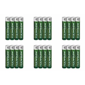 MEGACELL Батарейки мизинчиковые солевые ААА R03, 1.5 В, 4 шт, 6 уп