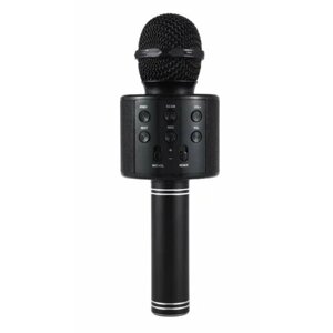 Микрофон для караоке, для вокала. С встроенной колонкой. 2 в1. Premium. BLACK