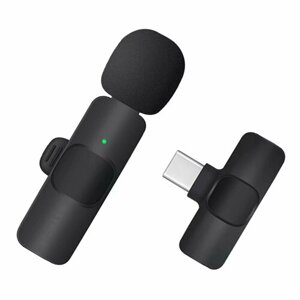 Микрофон петличный беспроводной K8 /lightning / Wireless Microphone K8 / петличка черный