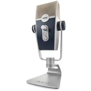 Микрофон проводной AKG Lyra (C44-USB), комплектация: микрофон, разъем: mini jack 3.5 mm, серый/черный, 1 шт