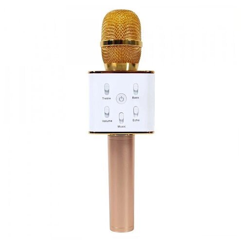 Микрофон с колонкой Q7 (золотой)