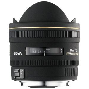 Объектив Sigma AF 10mm f/2.8 EX DC HSM Fisheye Canon EF-S, черный