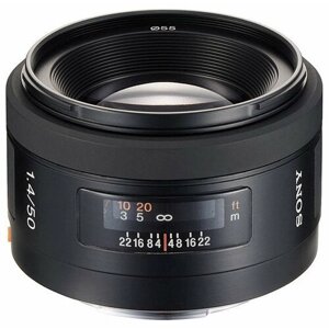 Объектив Sony 50mm f/1.4 (SAL-50F14), черный