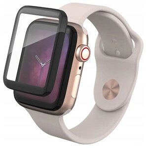 Пленка защитная 3D для Apple watch 2/3/4 40 мм, на весь экран черная рамка