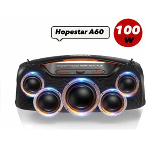 Портативная Беспроводная Bluetooth Колонка Hopestar A60, 100W / Караоке Система / Беспроводной Микрофон / хаки