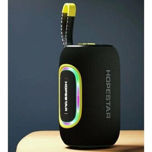 Портативная беспроводная Bluetooth колонка HOPESTAR P65 + RGB / 20 Вт / блютуз колонка / черная