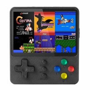 Портативная игровая консоль Anytrends GameBox K5 Plus 8bit (Чёрный прозрачный) (500 игр Nintendo, экран 3,0 дюйма, AV-кабель для телевизора)