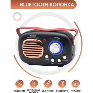 Портативная колонка с bluetooth WSTER WS-1839 черная