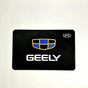 Противоскользящий коврик с логотипом автомобиля Geely/Джили на приборную панель/на торпедо авто