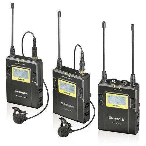Радиосистема Saramonic UwMic9 RX9+TX9+TX9 радиопетличка с 2 передатчиками и 1 приемником