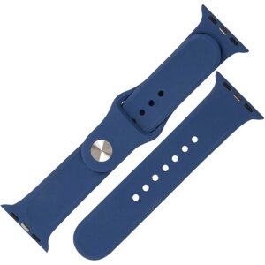 Ремешок для Apple watch 38 - 40 mm Series 3,4,5, SE,6/Силиконовый ремешок для smart watch/Браслет для смарт часов Эппл, цвет морской глубины