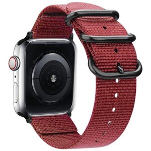 Ремешок текстильный TFN для часов Apple Watch 38/40/41 mm series 1-7/размер S/M/wine red/красный