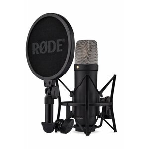 RODE NT1 5th Generation Black чёрный студийный микрофон с 1" конденсаторным капсюлем HF6, диаграмма направленности кардиоида, уровень собственного шум